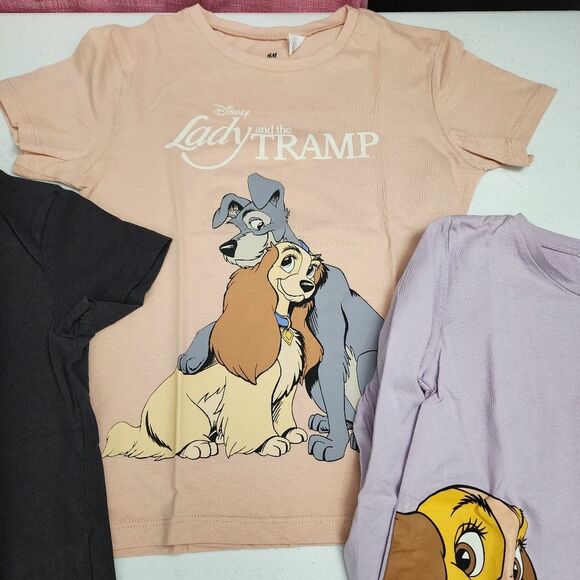 H&M Disney Lady and the Tramp 3 Piece Shirt Set Size 6x/7 - Picture 4 of 12